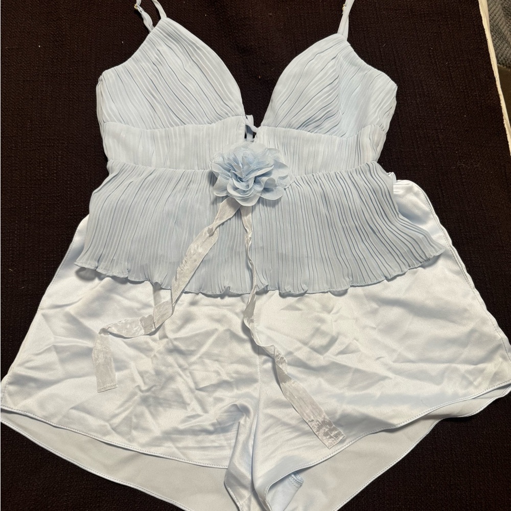 RYA COLLECTION SHIRIN PLEATED CAMI & SHORTS SET